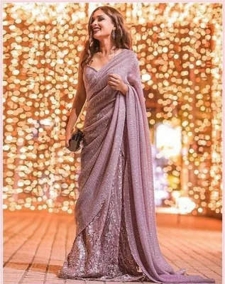 Indian-wedding-look
sequin saree